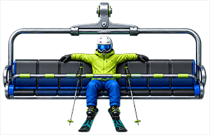 Empty ski chairlift