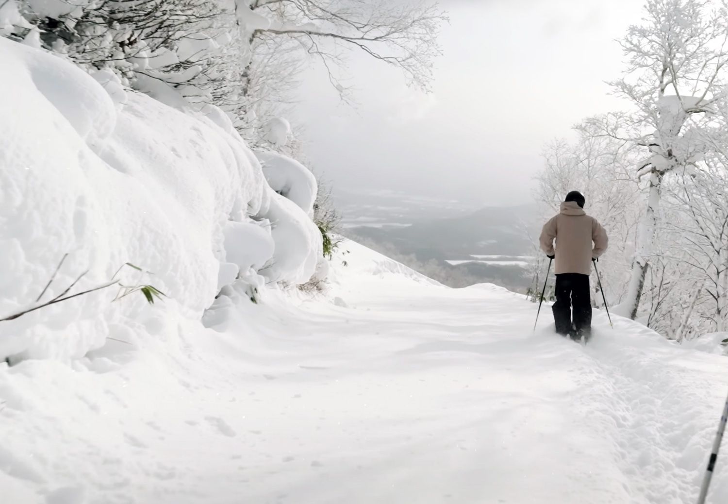 Skier enjoying some of Sahoro's finest powder