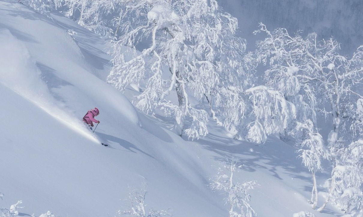 Skier at Tomamu ski resort
