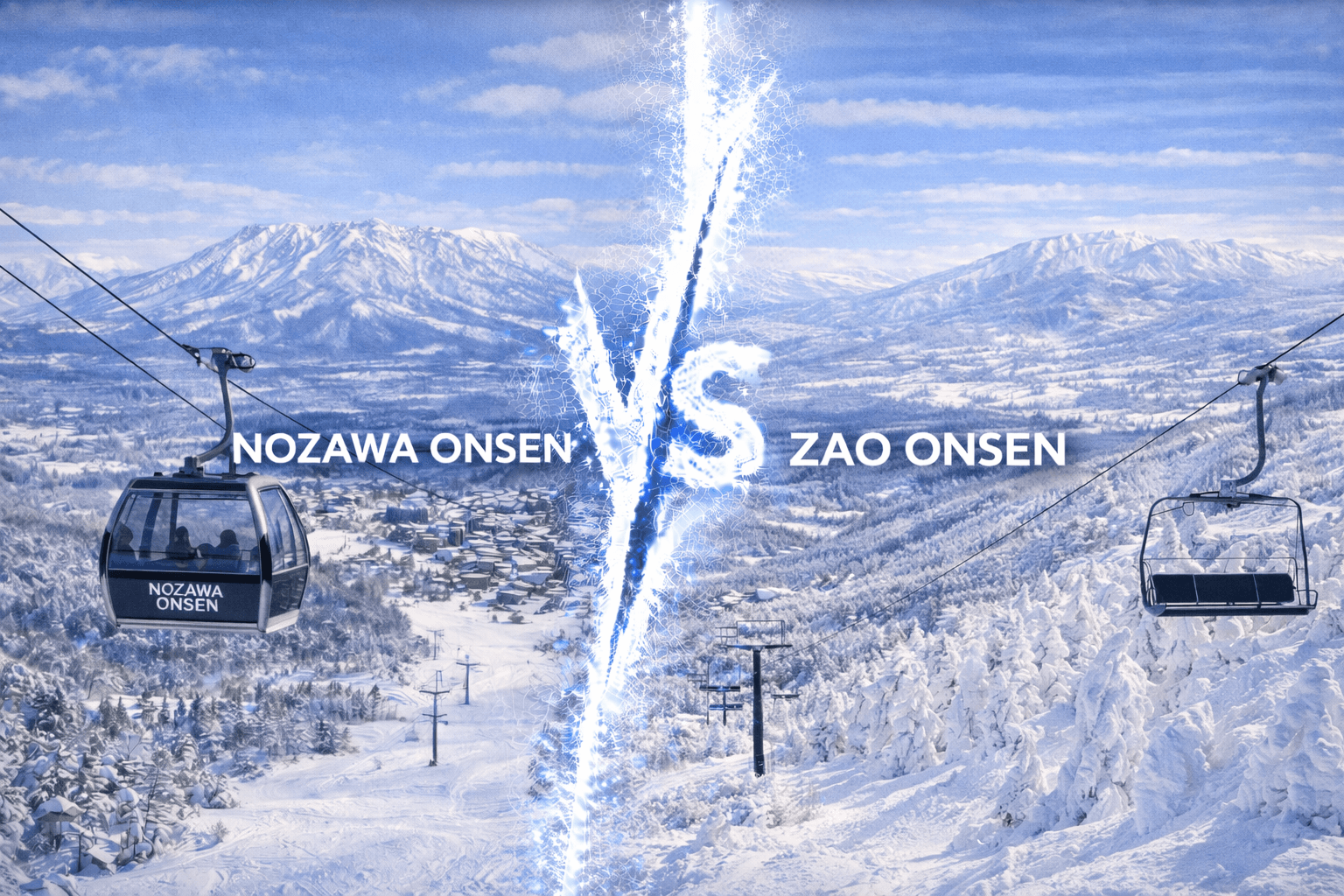 Nozawa vs Zao Onsen graphic