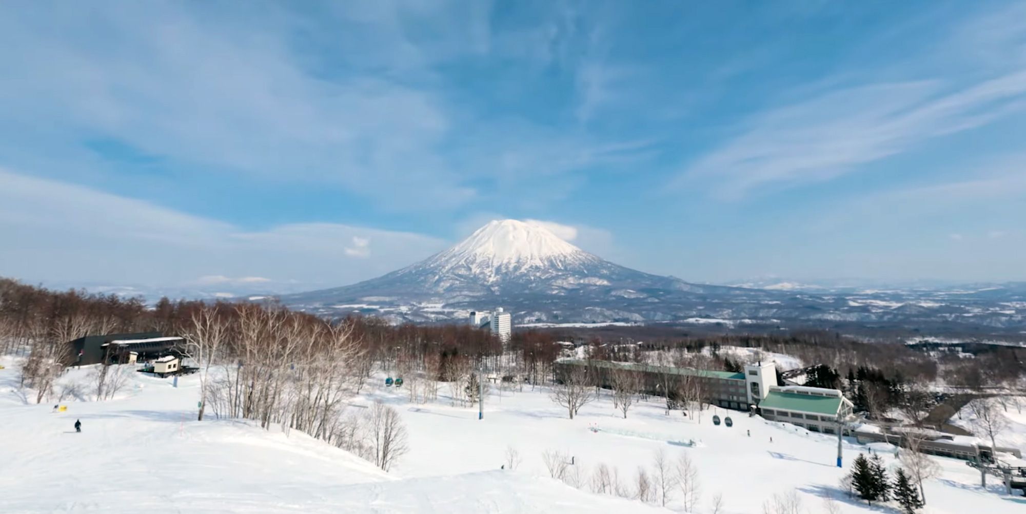 Views out from Niseko Village looking at Mt Yotei