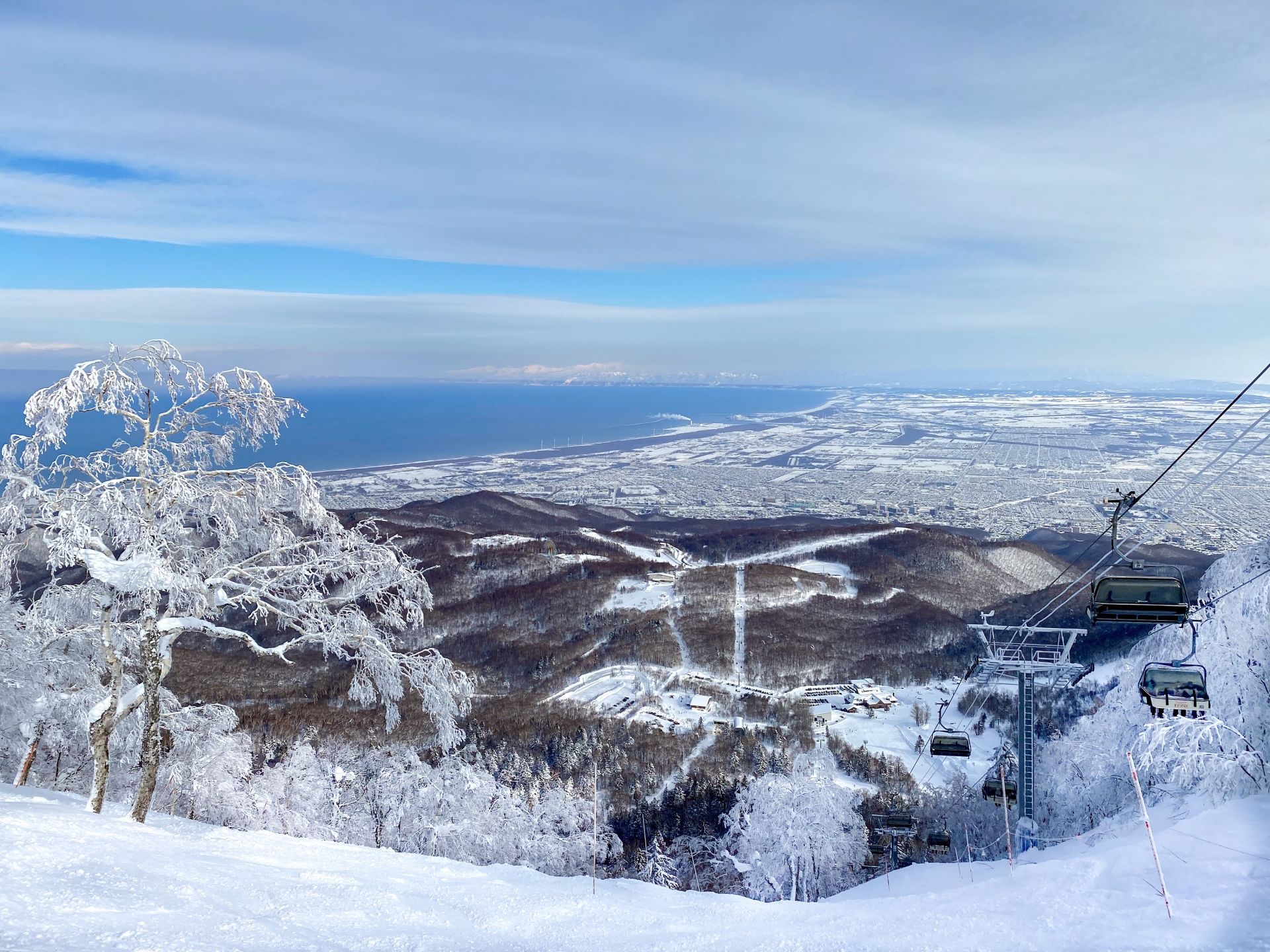 Views of Sapporo from the ski run