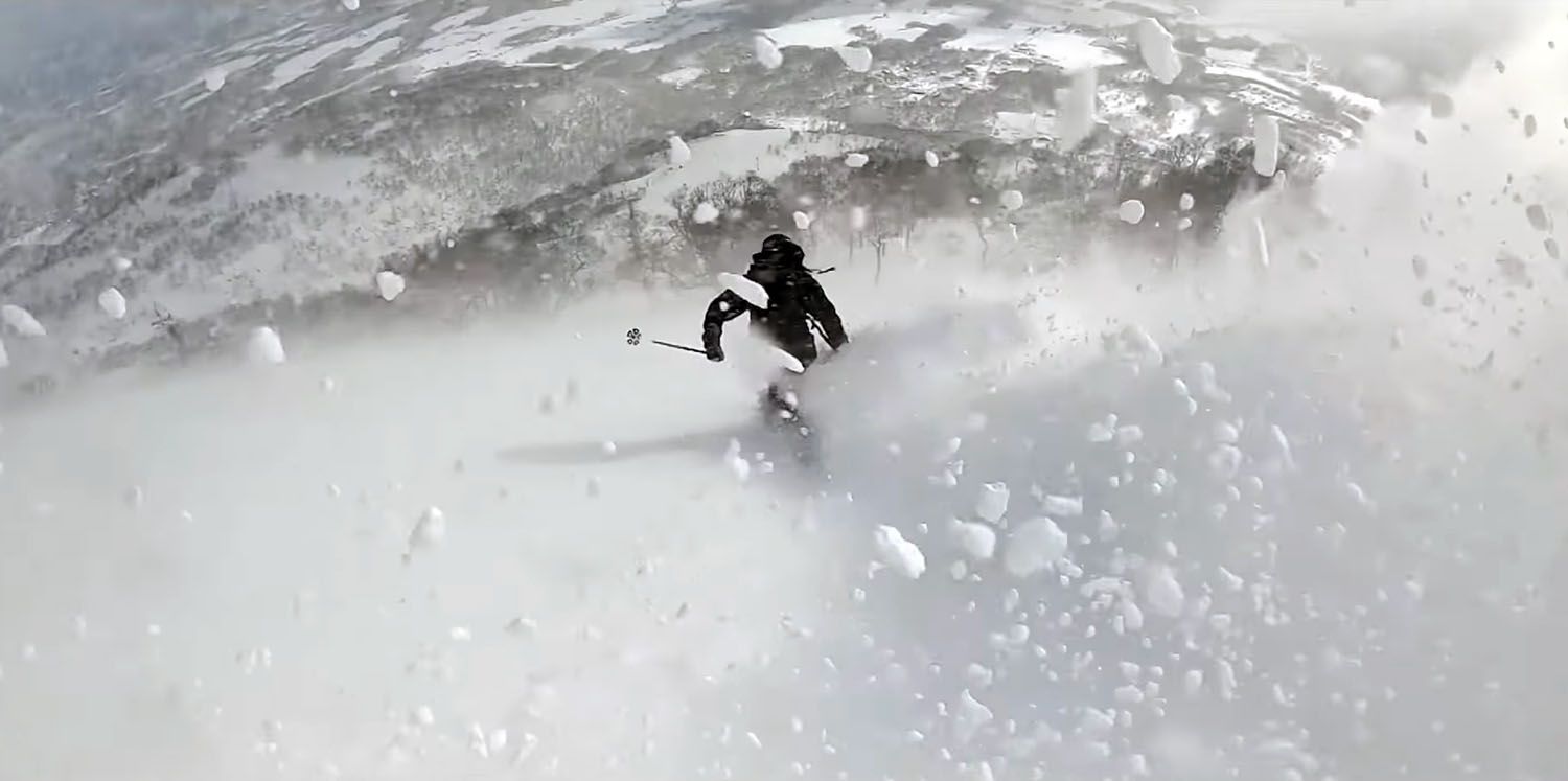 Pow riding high up at Niseko Village