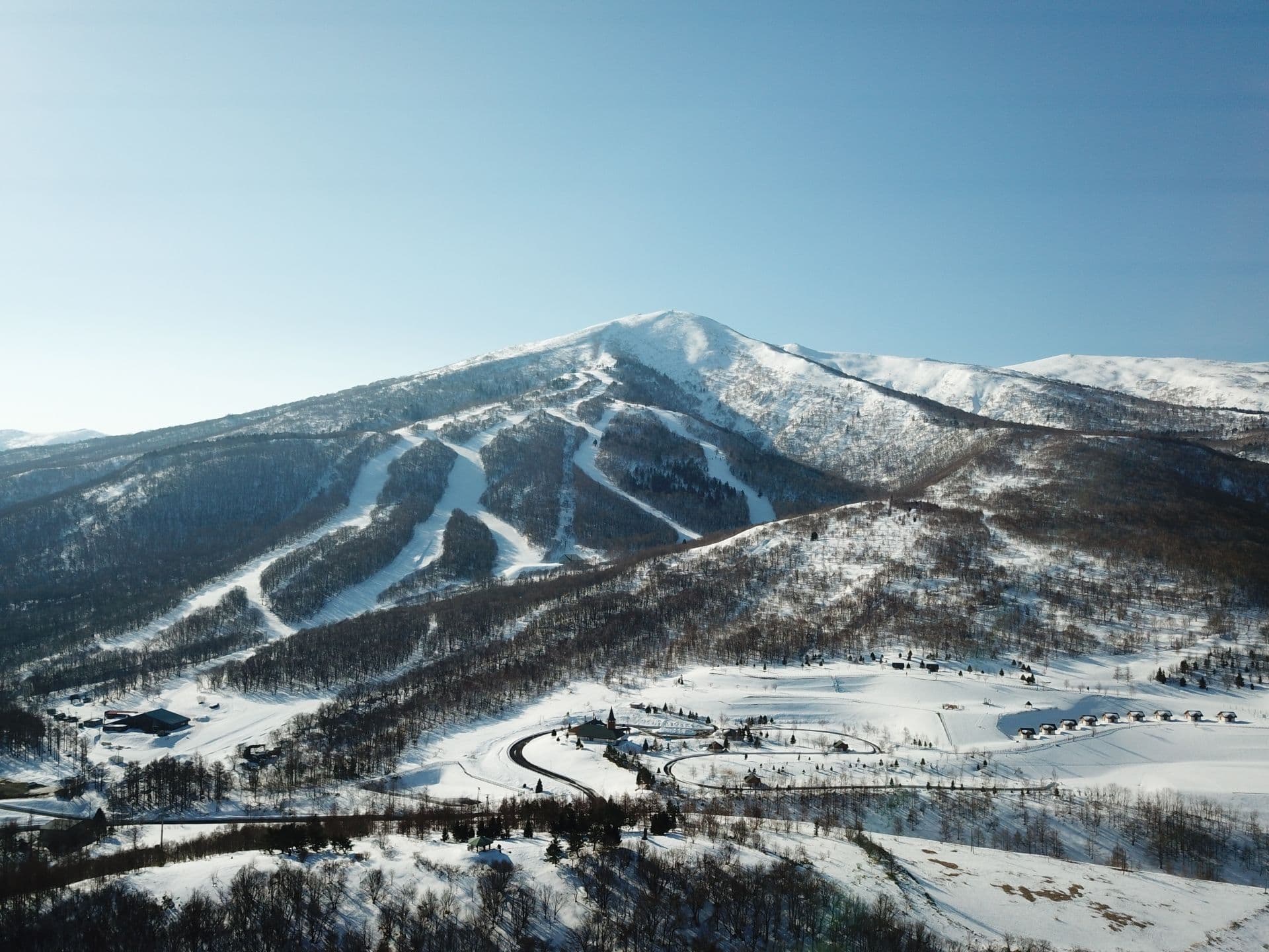 Iwanai resort mountain with ski runs